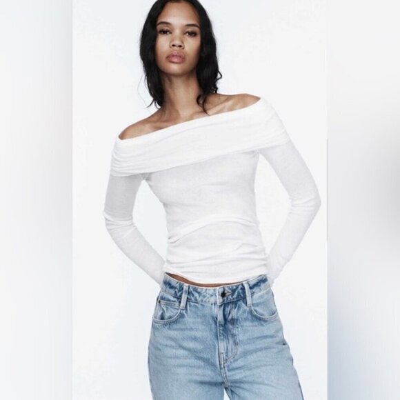 NWOT - Zara, Women's High Rise Straight Leg Jeans - Light Blue. Size: 2 (US). - Picture 7 of 14